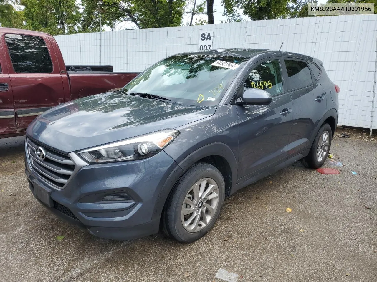 2017 Hyundai Tucson Se VIN: KM8J23A47HU391956 Lot: 64821964