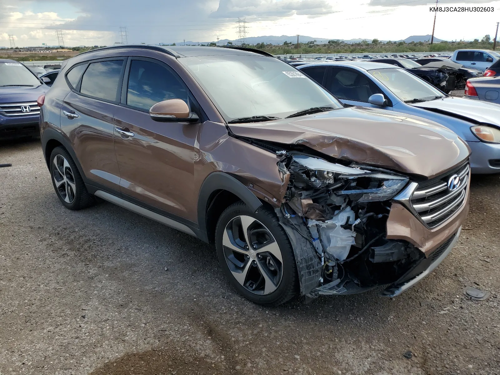 2017 Hyundai Tucson Limited VIN: KM8J3CA28HU302603 Lot: 65381894