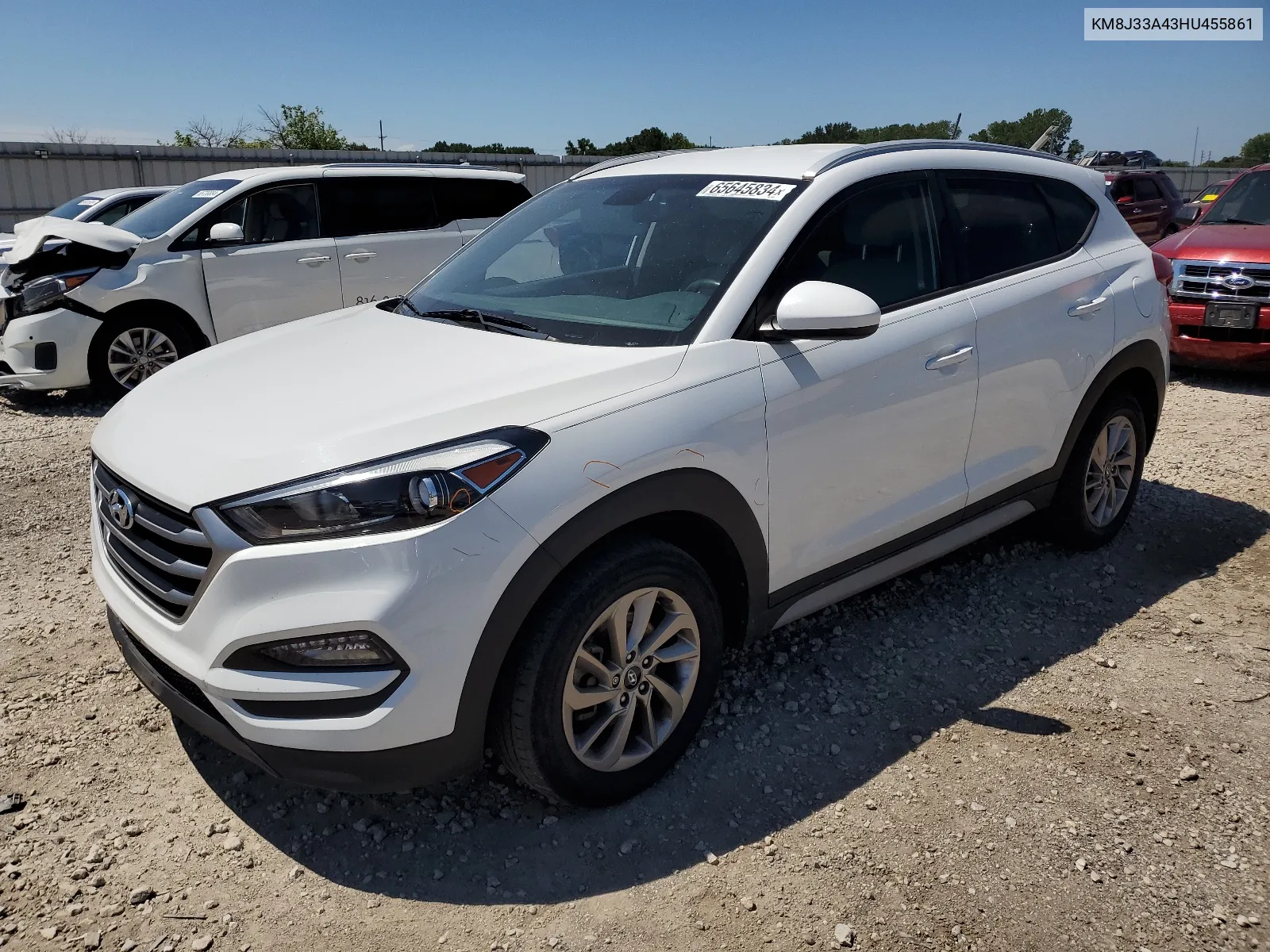 2017 Hyundai Tucson Limited VIN: KM8J33A43HU455861 Lot: 65645834