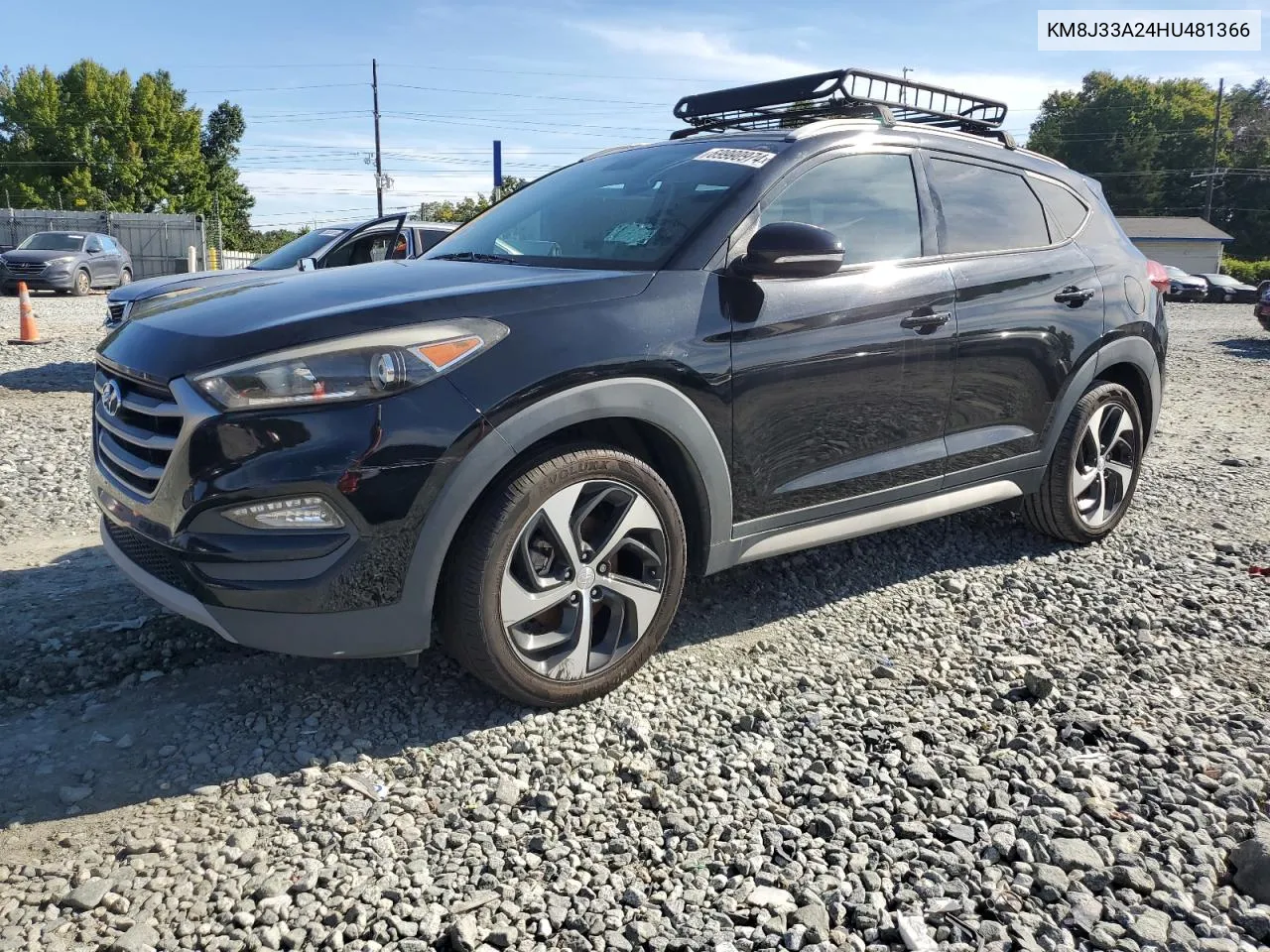 2017 Hyundai Tucson Limited VIN: KM8J33A24HU481366 Lot: 69990974