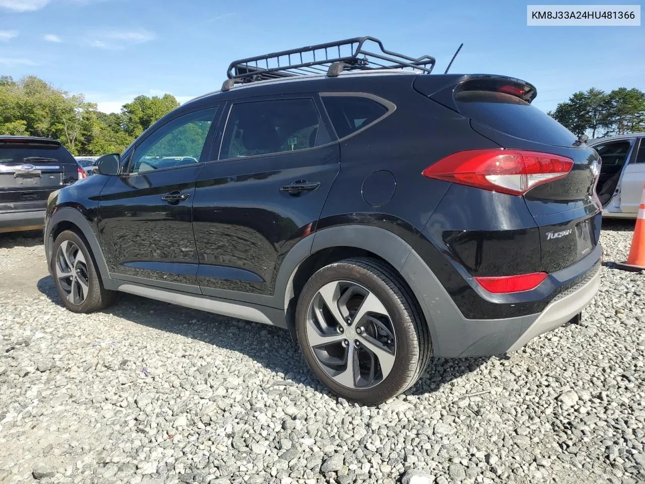 2017 Hyundai Tucson Limited VIN: KM8J33A24HU481366 Lot: 69990974