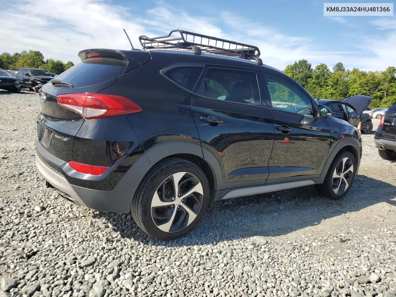 2017 Hyundai Tucson Limited VIN: KM8J33A24HU481366 Lot: 69990974