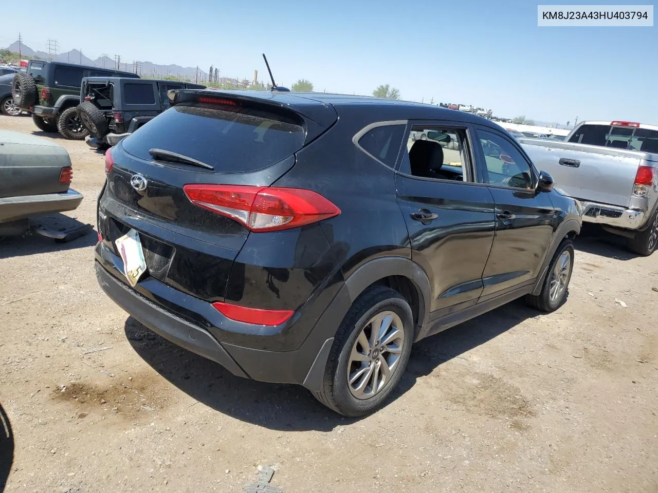 2017 Hyundai Tucson Se VIN: KM8J23A43HU403794 Lot: 70303794