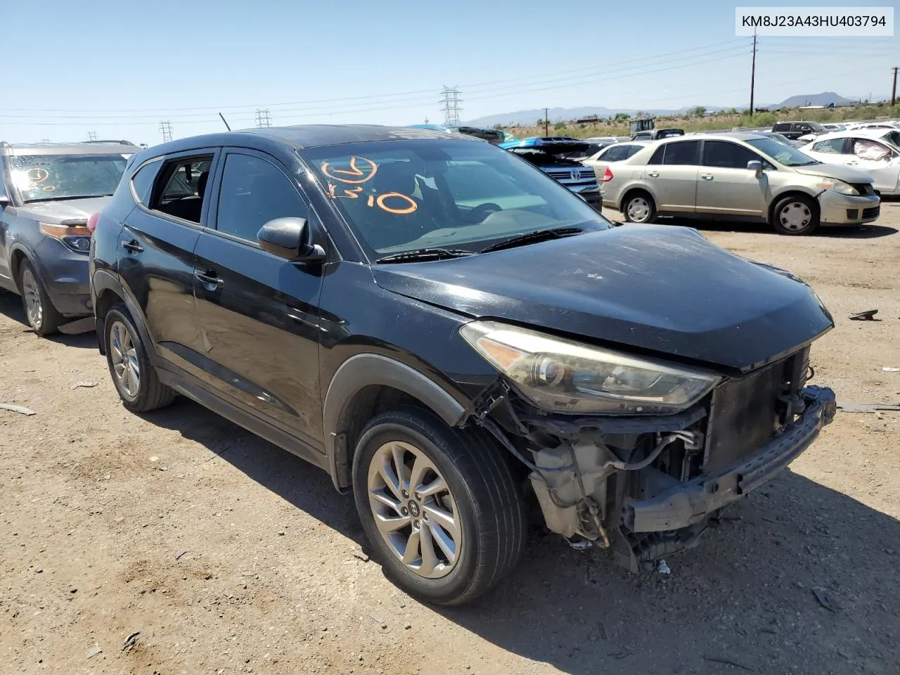 2017 Hyundai Tucson Se VIN: KM8J23A43HU403794 Lot: 70303794