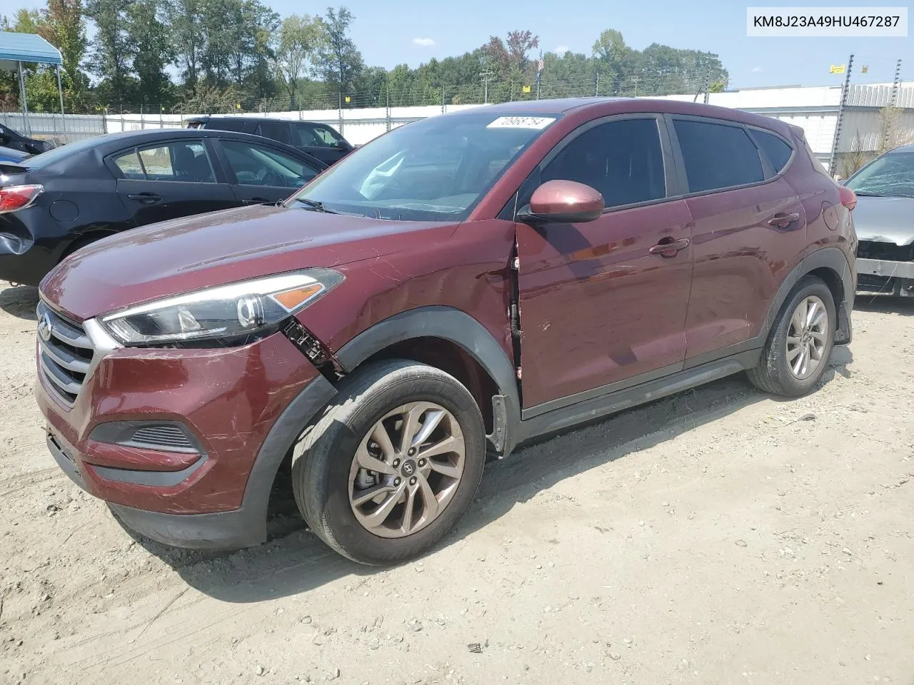 2017 Hyundai Tucson Se VIN: KM8J23A49HU467287 Lot: 70968754