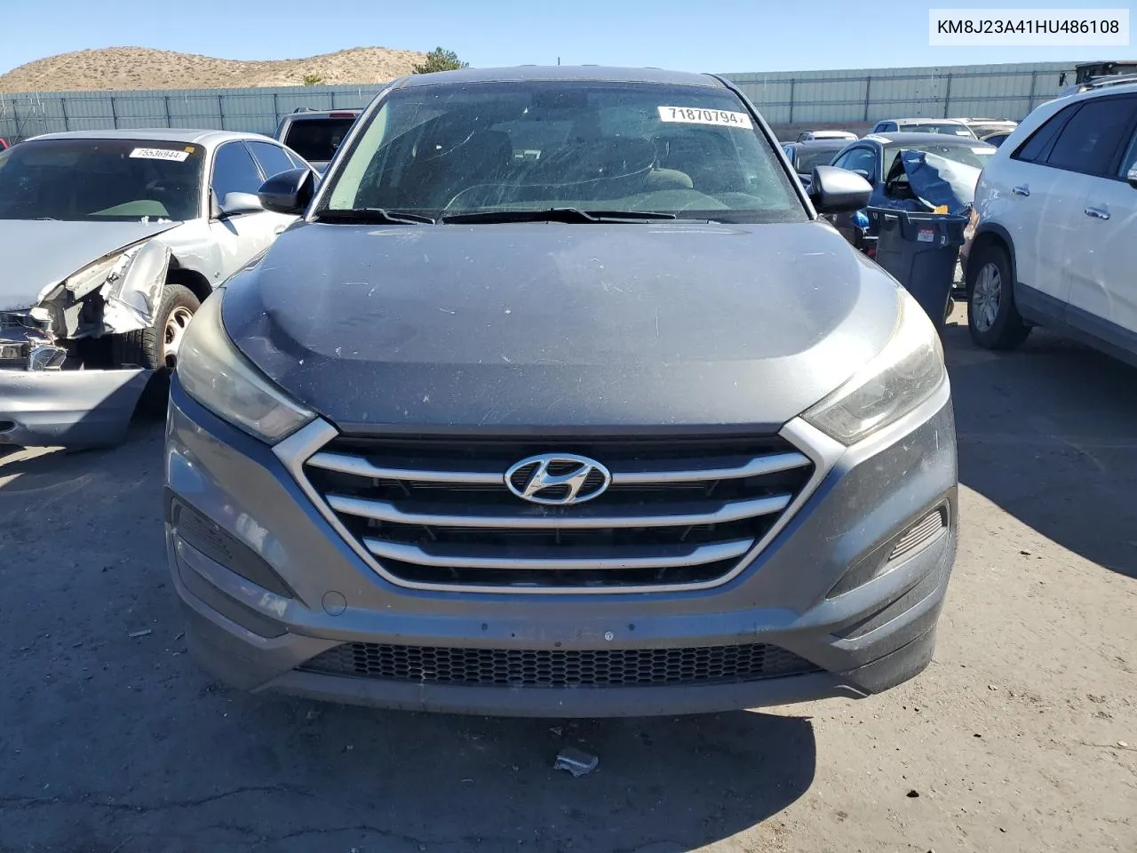 2017 Hyundai Tucson Se VIN: KM8J23A41HU486108 Lot: 71870794