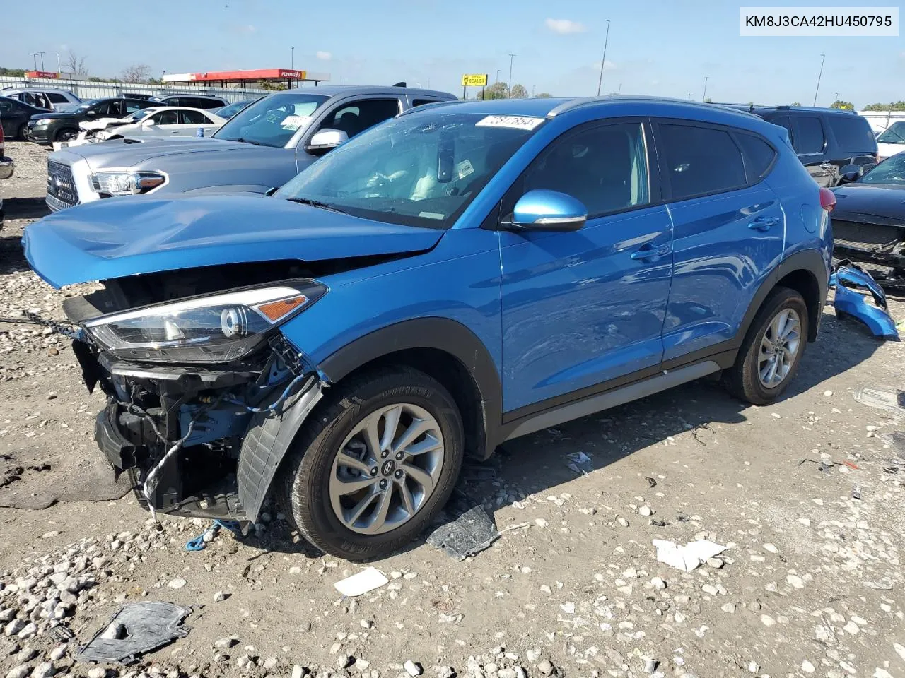 2017 Hyundai Tucson Limited VIN: KM8J3CA42HU450795 Lot: 72817854