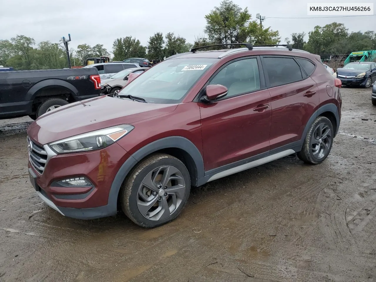 2017 Hyundai Tucson Limited VIN: KM8J3CA27HU456266 Lot: 73042444