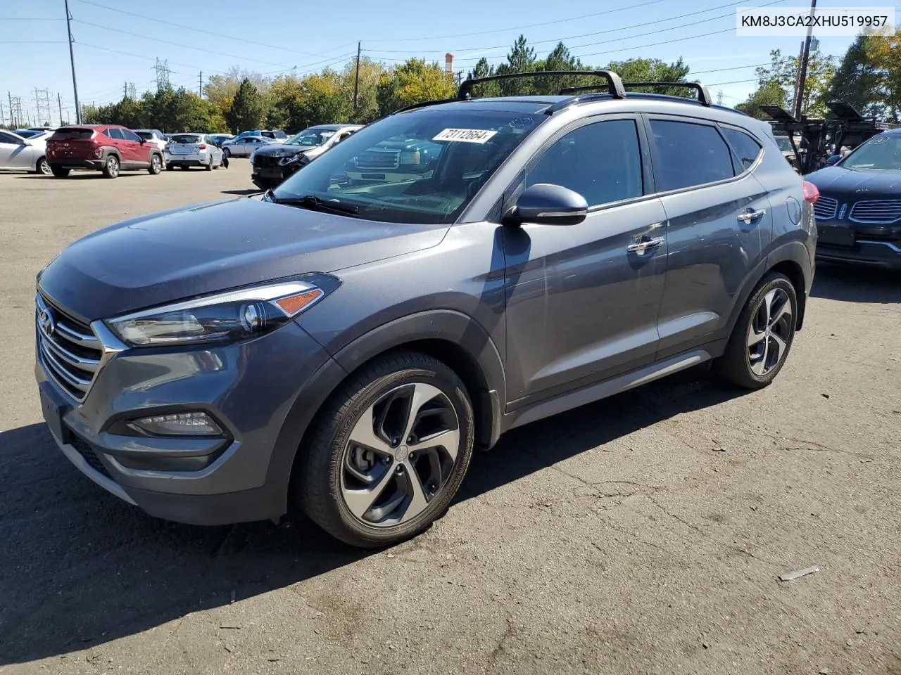 2017 Hyundai Tucson Limited VIN: KM8J3CA2XHU519957 Lot: 73112664