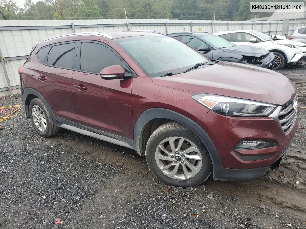 2017 Hyundai Tucson Limited VIN: KM8J3CA42HU431406 Lot: 73112844