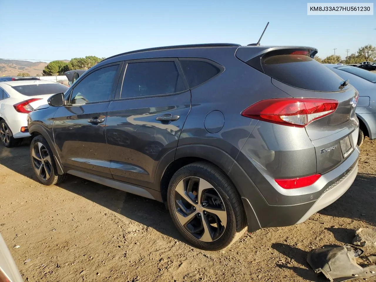 2017 Hyundai Tucson Limited VIN: KM8J33A27HU561230 Lot: 74135344