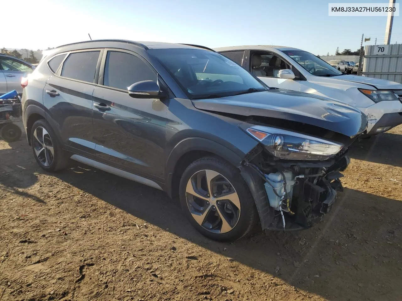 2017 Hyundai Tucson Limited VIN: KM8J33A27HU561230 Lot: 74135344