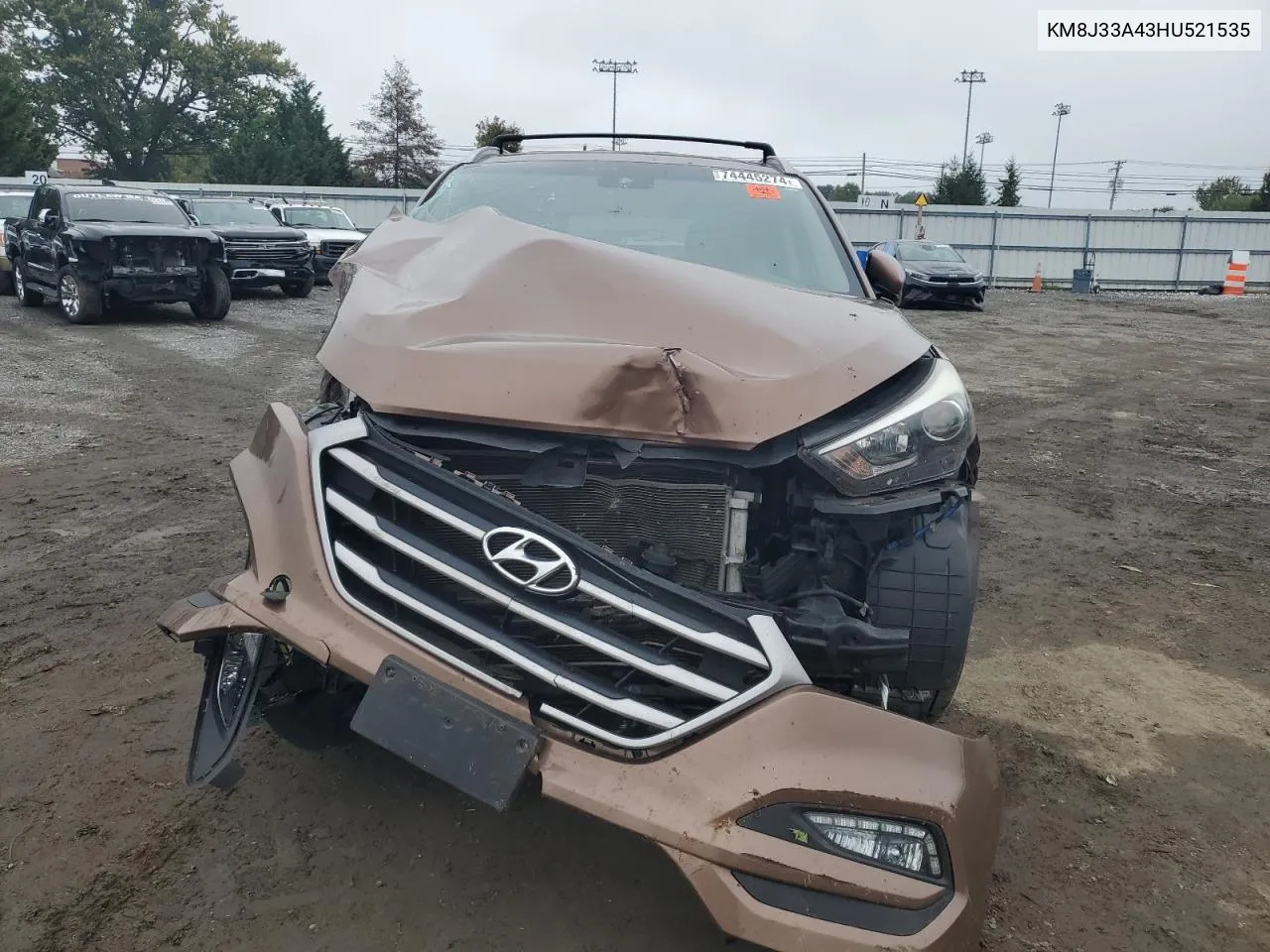 2017 Hyundai Tucson Limited VIN: KM8J33A43HU521535 Lot: 74445274