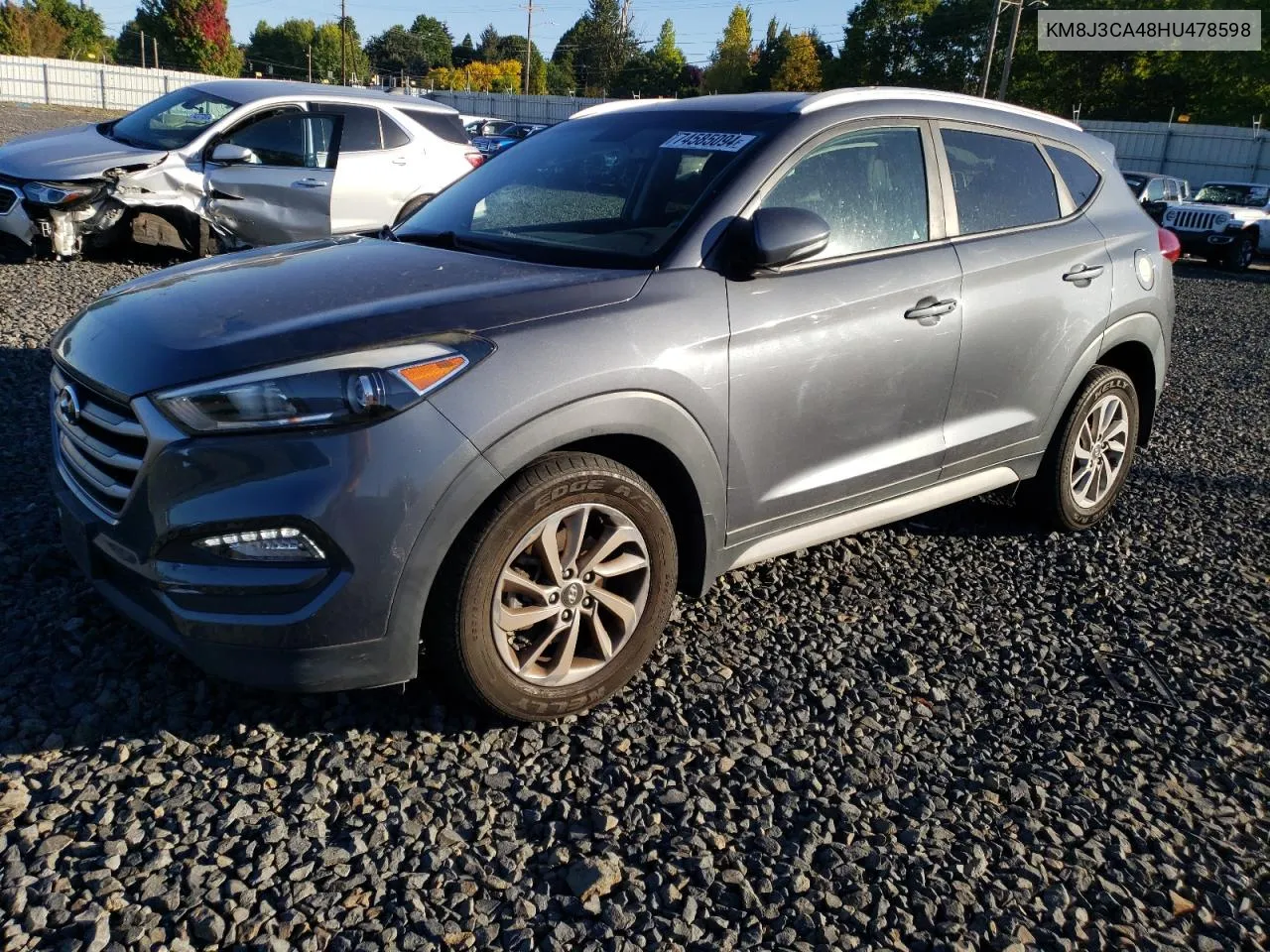 2017 Hyundai Tucson Limited VIN: KM8J3CA48HU478598 Lot: 74585094