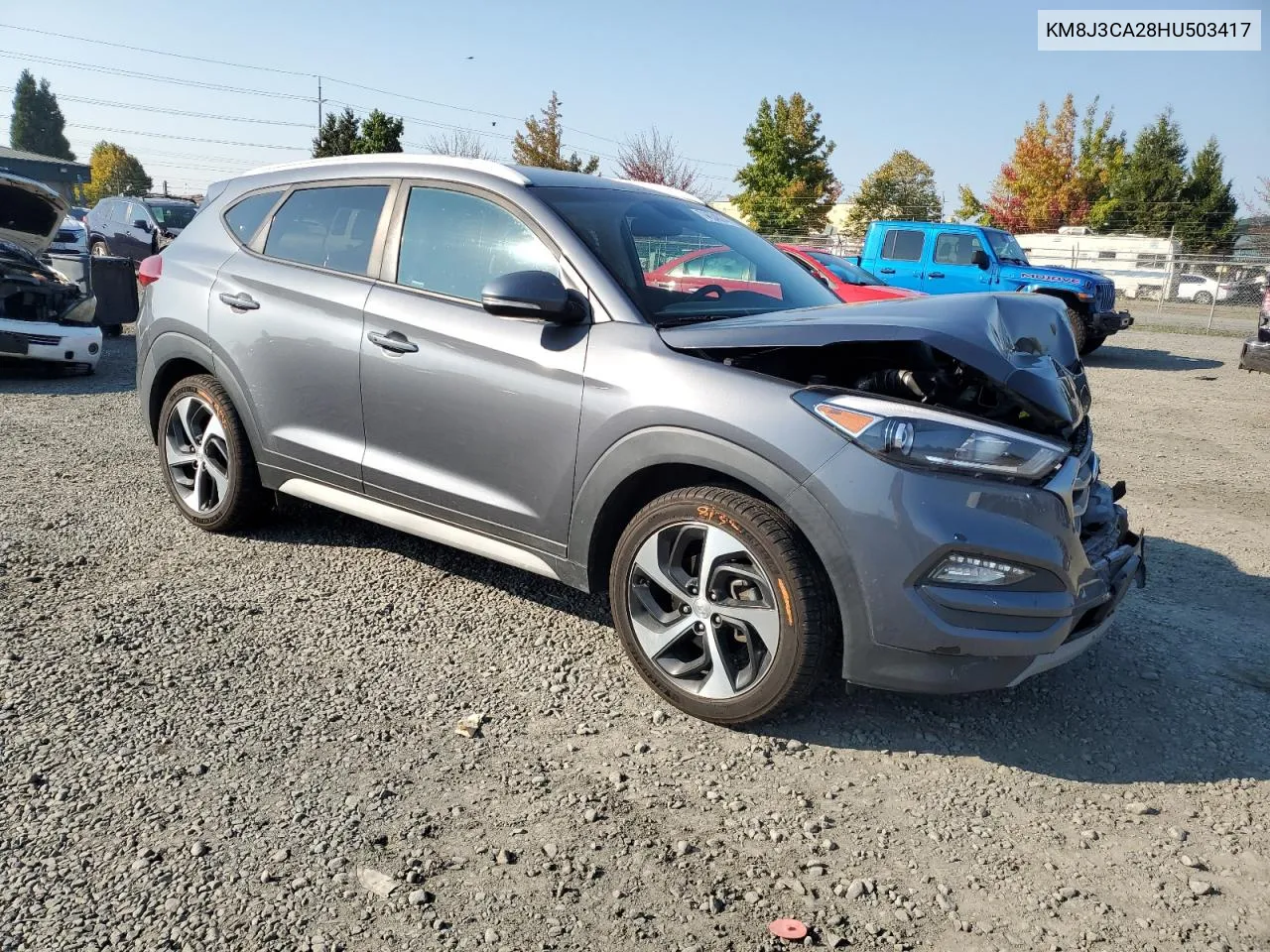 2017 Hyundai Tucson Limited VIN: KM8J3CA28HU503417 Lot: 74634574