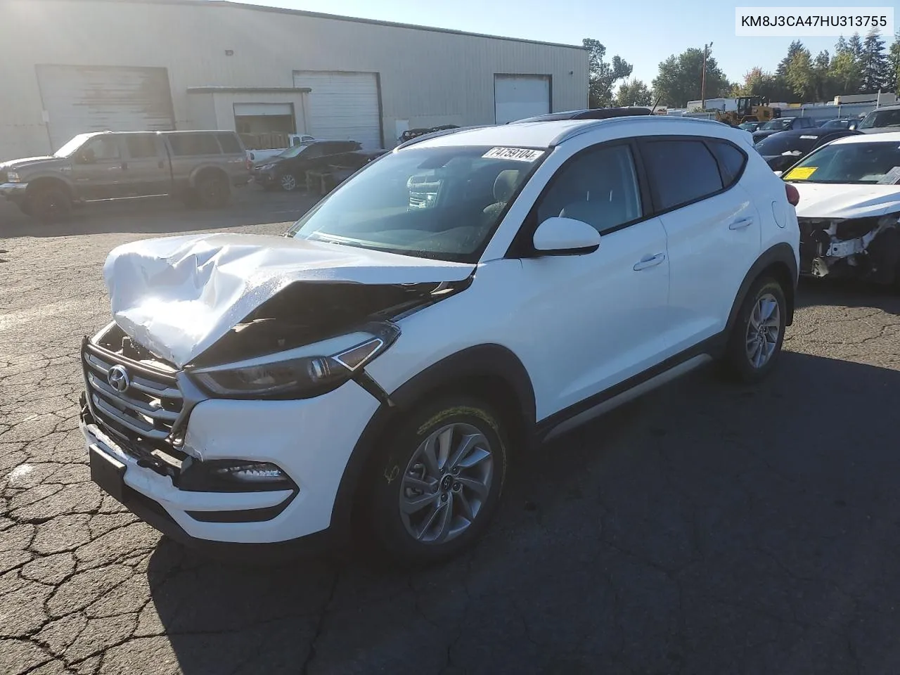 2017 Hyundai Tucson Limited VIN: KM8J3CA47HU313755 Lot: 74759104