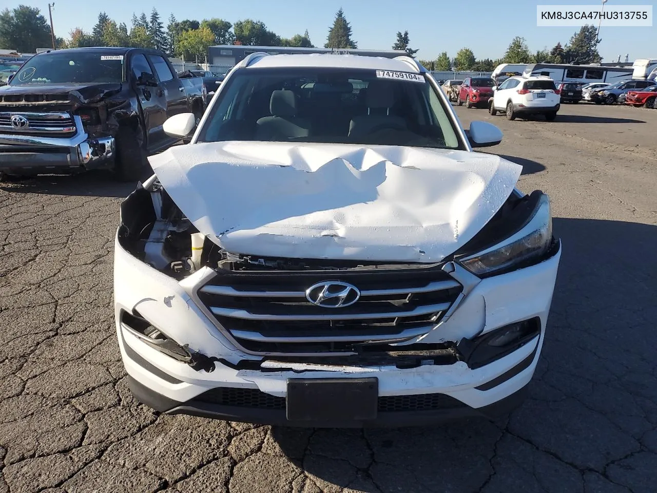 2017 Hyundai Tucson Limited VIN: KM8J3CA47HU313755 Lot: 74759104