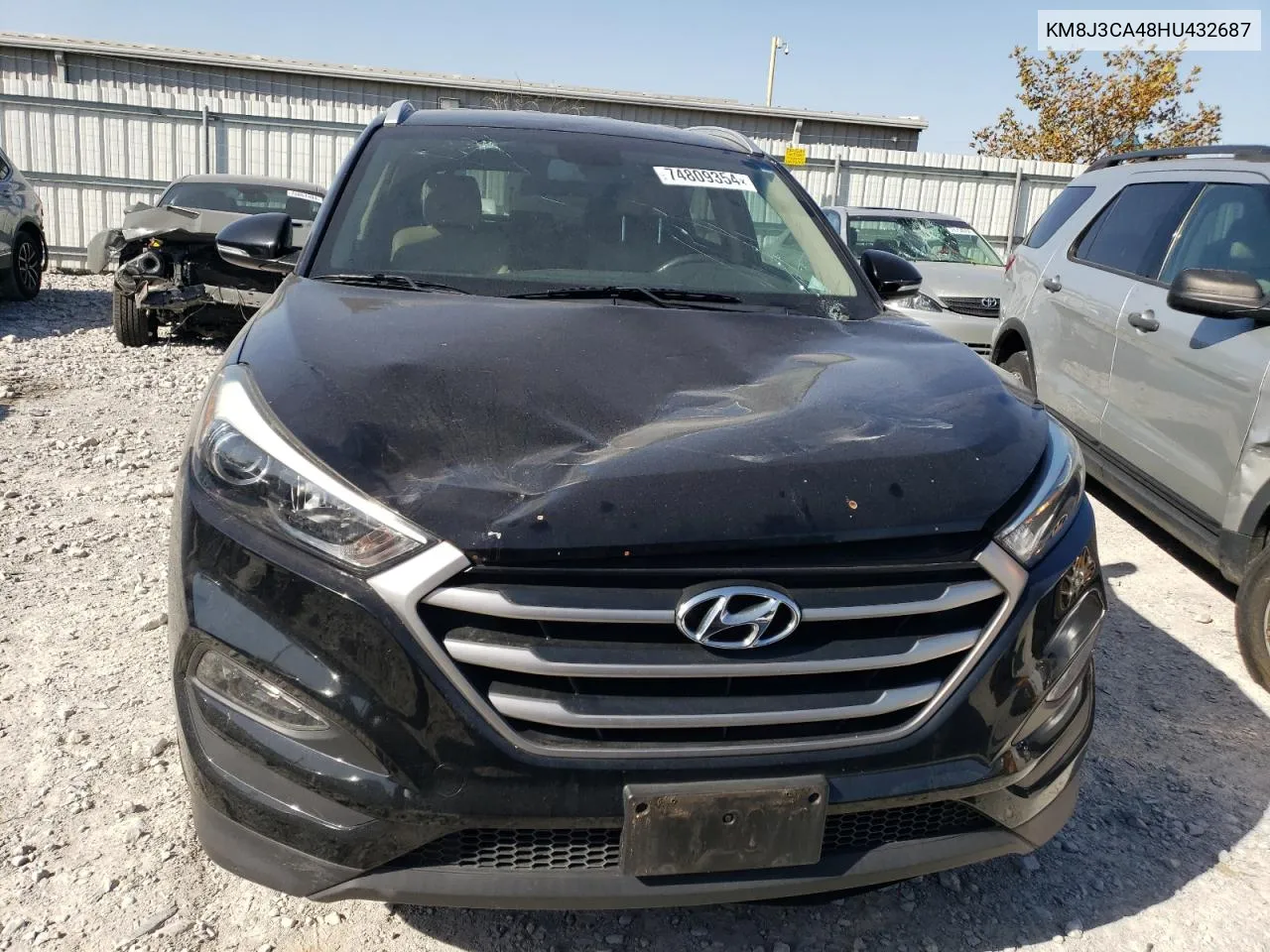 2017 Hyundai Tucson Limited VIN: KM8J3CA48HU432687 Lot: 74809354