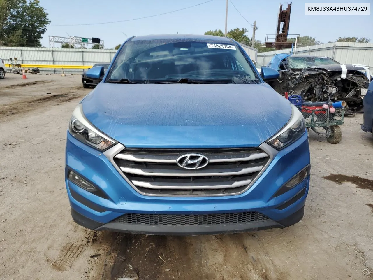 2017 Hyundai Tucson Limited VIN: KM8J33A43HU374729 Lot: 74821794