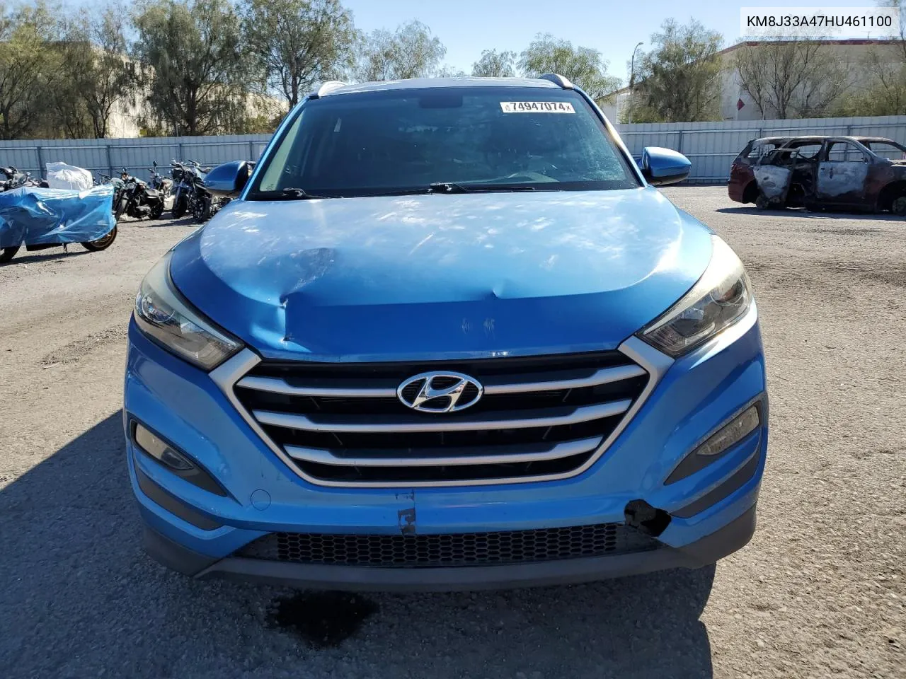 2017 Hyundai Tucson Limited VIN: KM8J33A47HU461100 Lot: 74947074