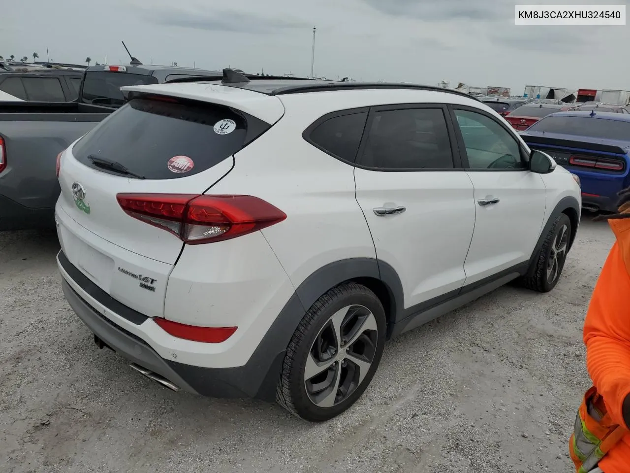 2017 Hyundai Tucson Limited VIN: KM8J3CA2XHU324540 Lot: 75012164