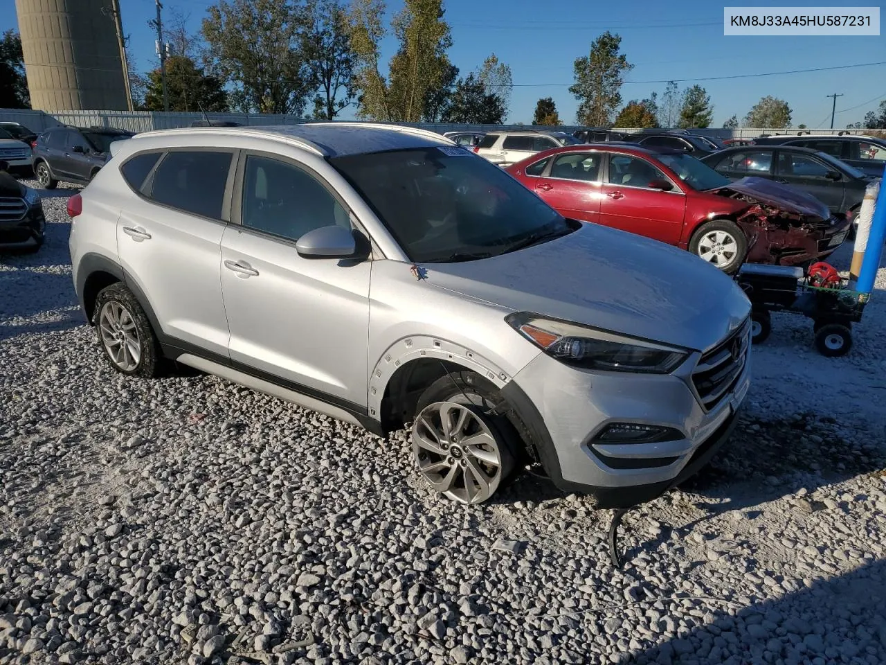 2017 Hyundai Tucson Limited VIN: KM8J33A45HU587231 Lot: 75212004