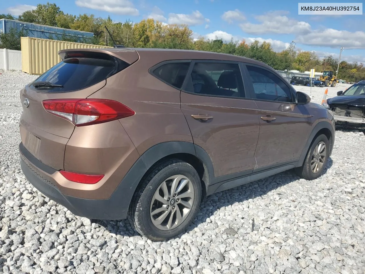 2017 Hyundai Tucson Se VIN: KM8J23A40HU392754 Lot: 75490454