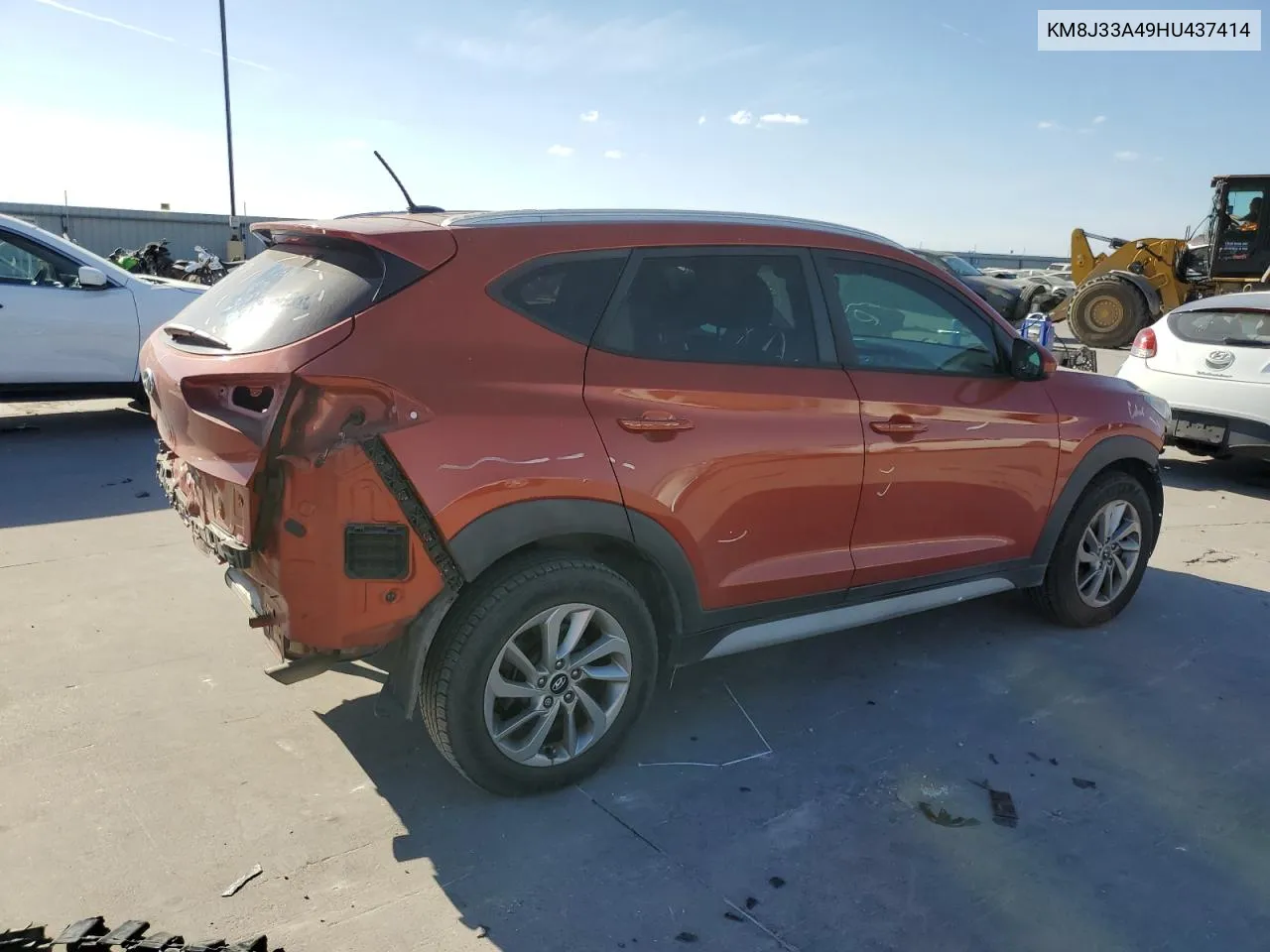 2017 Hyundai Tucson Limited VIN: KM8J33A49HU437414 Lot: 76879574