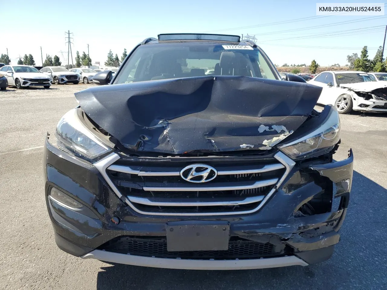 2017 Hyundai Tucson Limited VIN: KM8J33A20HU524455 Lot: 77229254