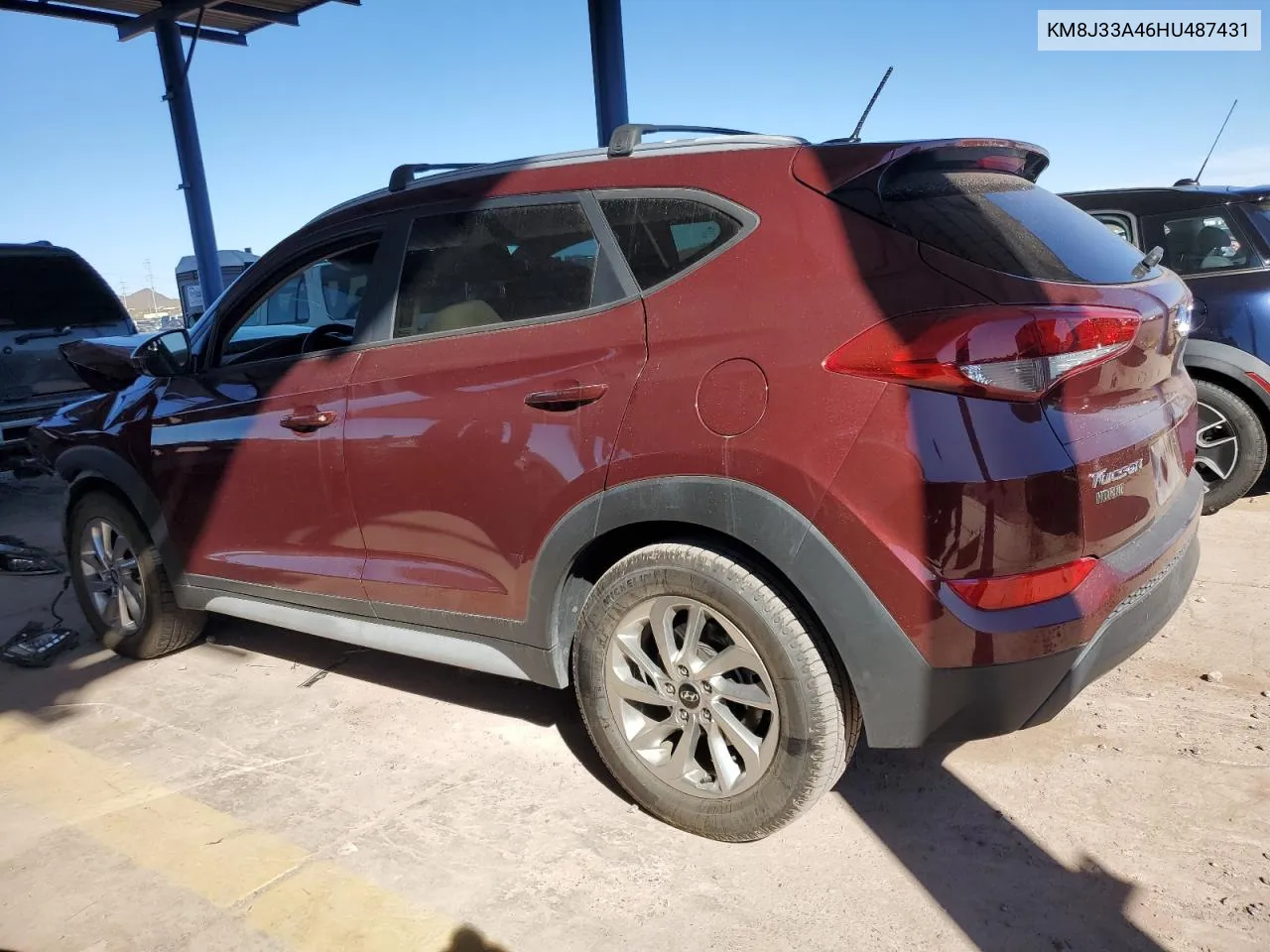 2017 Hyundai Tucson Limited VIN: KM8J33A46HU487431 Lot: 77234064