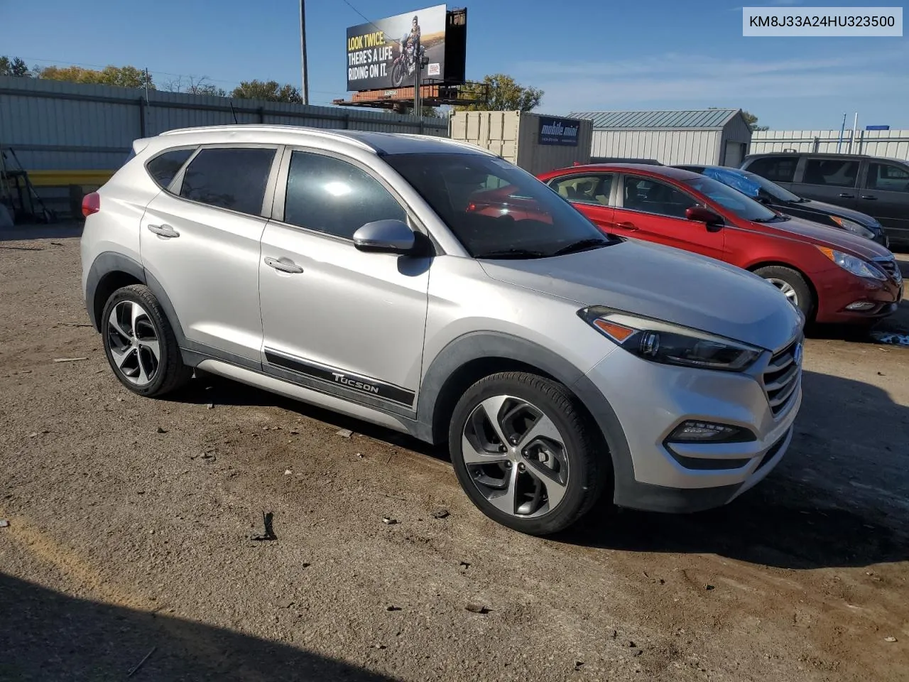 2017 Hyundai Tucson Limited VIN: KM8J33A24HU323500 Lot: 77708384