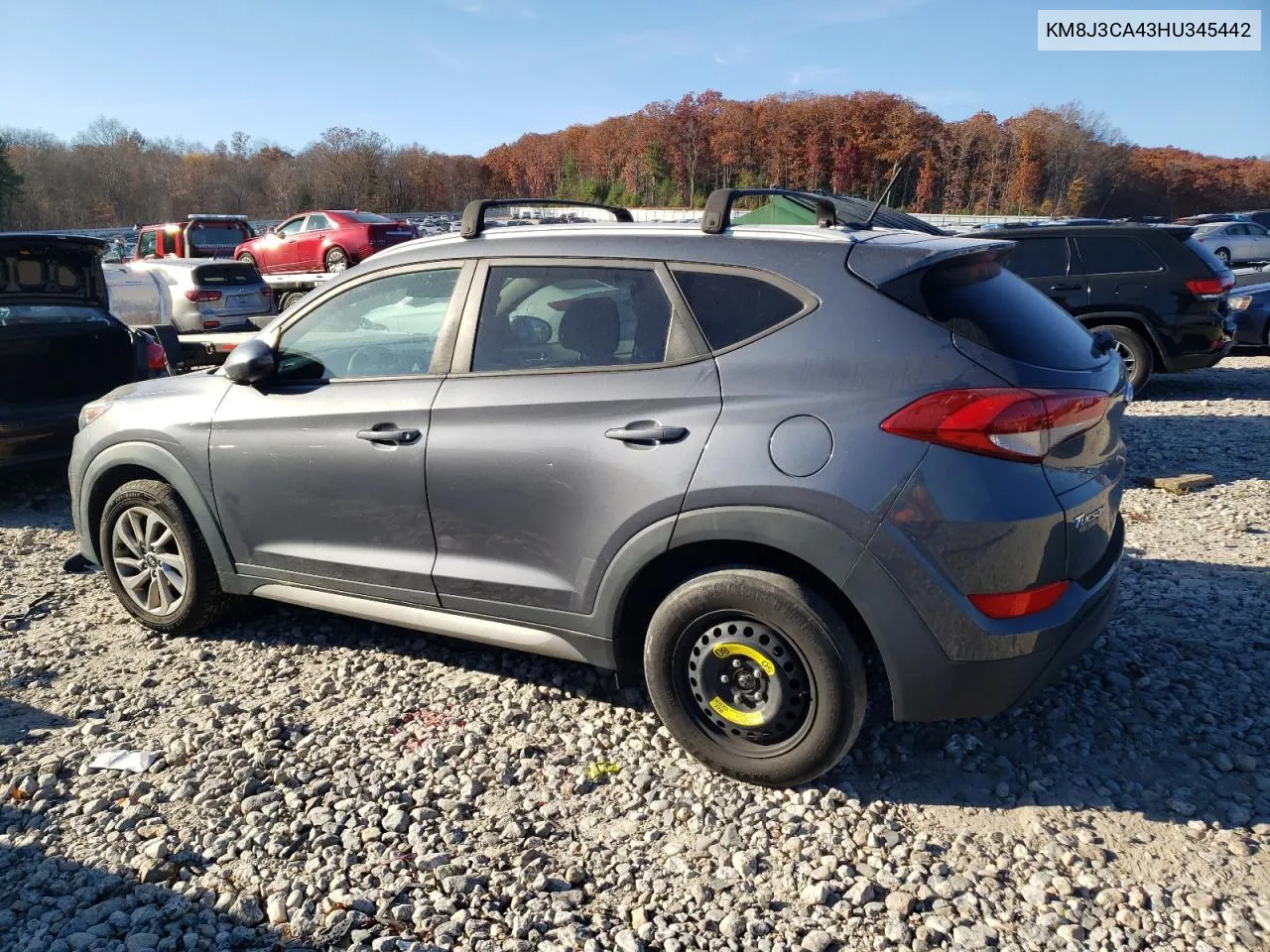 2017 Hyundai Tucson Limited VIN: KM8J3CA43HU345442 Lot: 77746864