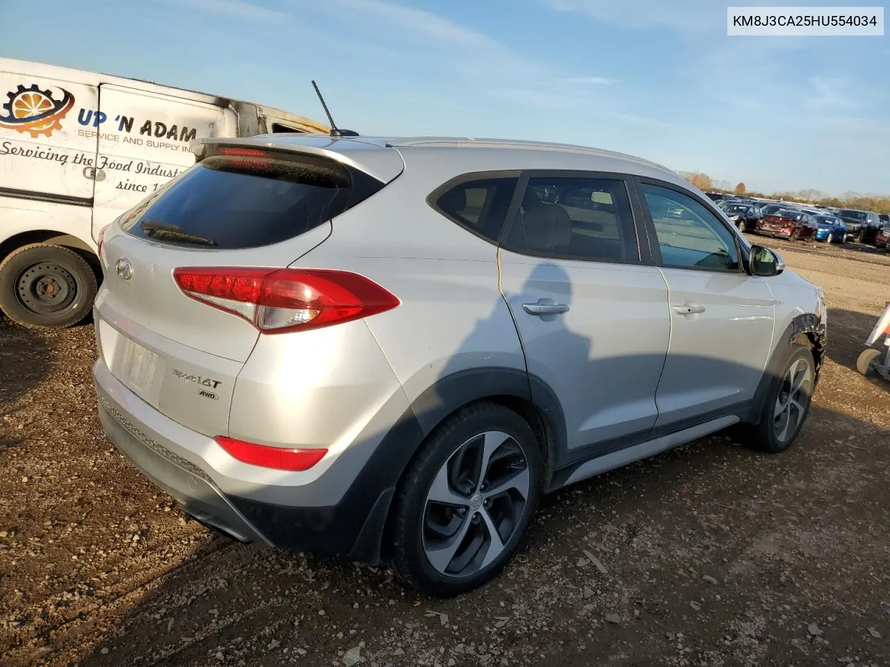 2017 Hyundai Tucson Limited VIN: KM8J3CA25HU554034 Lot: 77861024