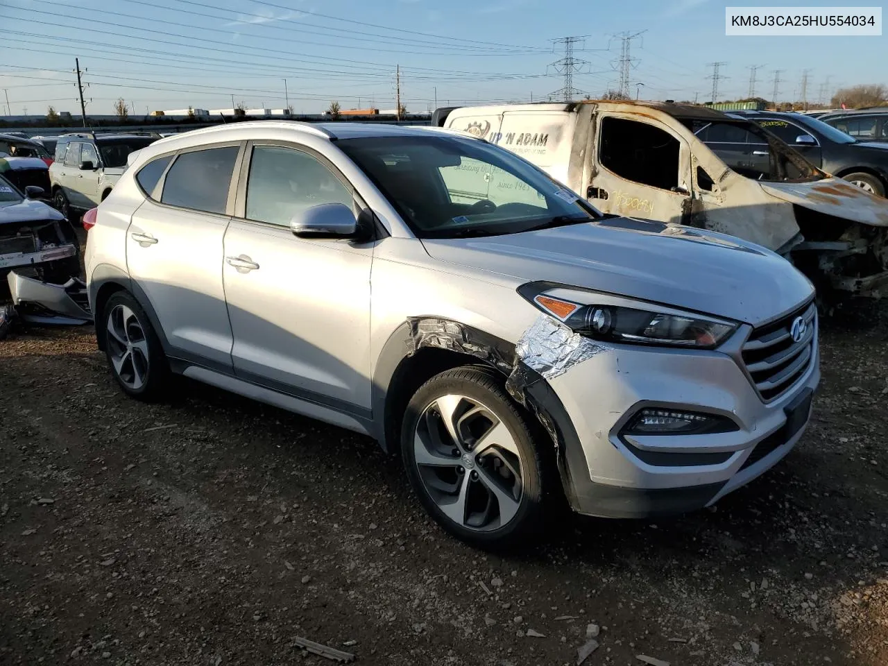 2017 Hyundai Tucson Limited VIN: KM8J3CA25HU554034 Lot: 77861024