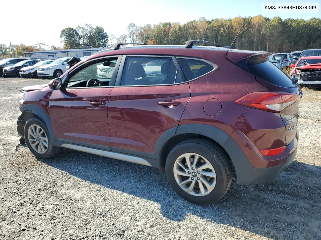 2017 Hyundai Tucson Limited VIN: KM8J33A43HU374049 Lot: 78243284