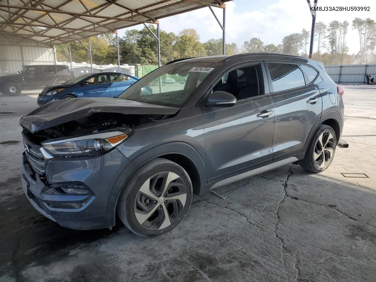 2017 Hyundai Tucson Limited VIN: KM8J33A28HU593992 Lot: 78254764