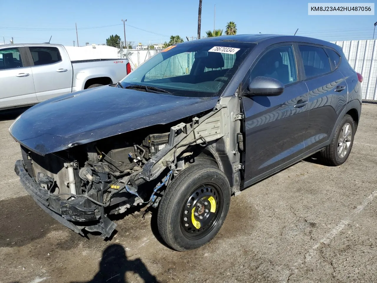 2017 Hyundai Tucson Se VIN: KM8J23A42HU487056 Lot: 78670334