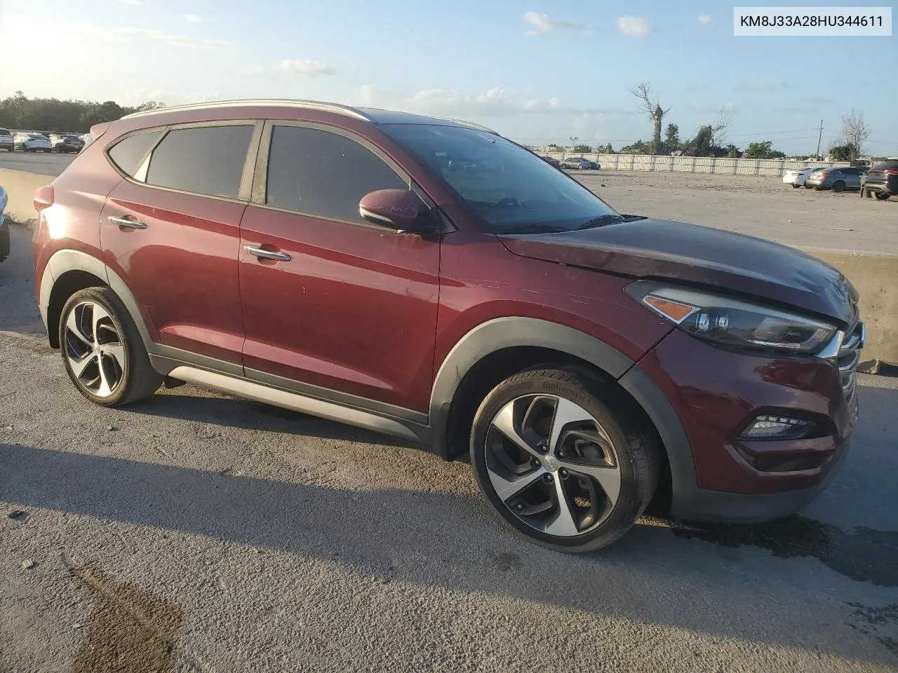 2017 Hyundai Tucson Limited VIN: KM8J33A28HU344611 Lot: 78856094