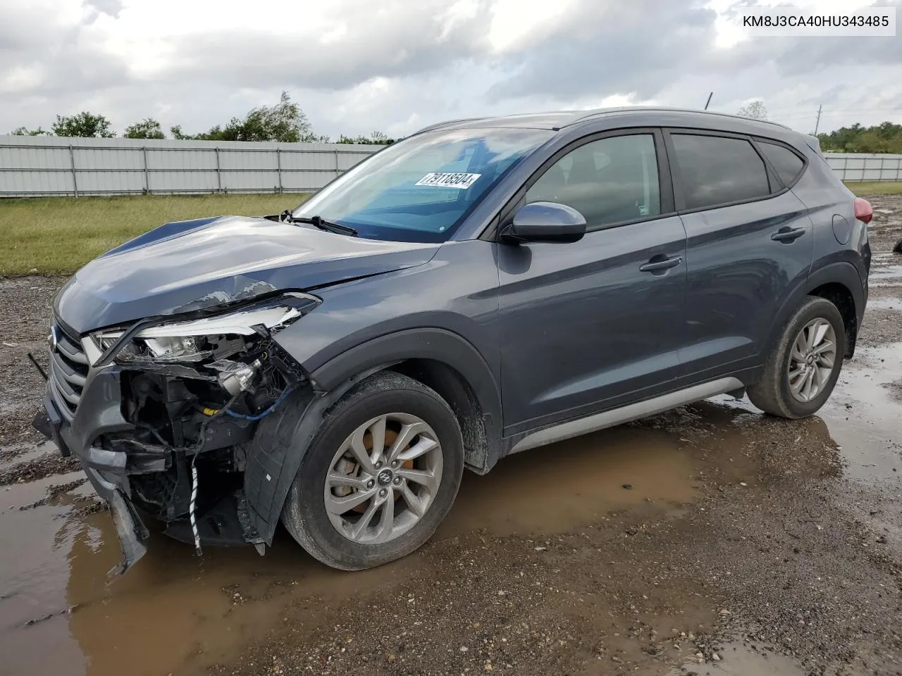 2017 Hyundai Tucson Limited VIN: KM8J3CA40HU343485 Lot: 79118504