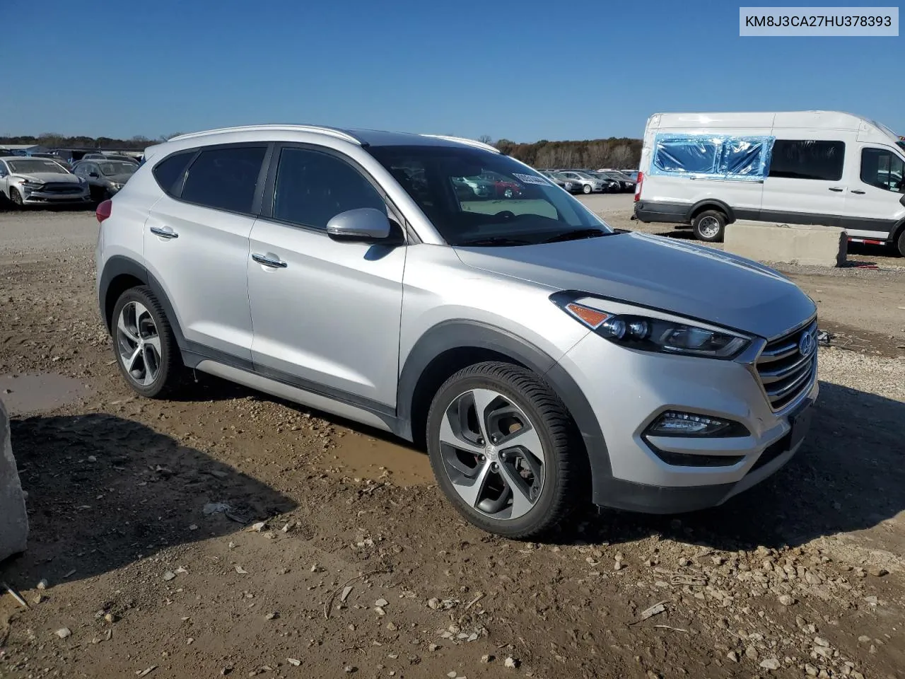 2017 Hyundai Tucson Limited VIN: KM8J3CA27HU378393 Lot: 80051444