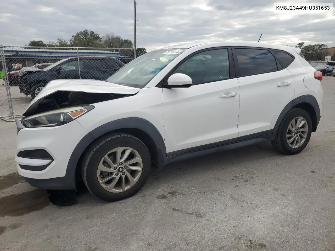 2017 Hyundai Tucson Se VIN: KM8J23A49HU351653 Lot: 81390574