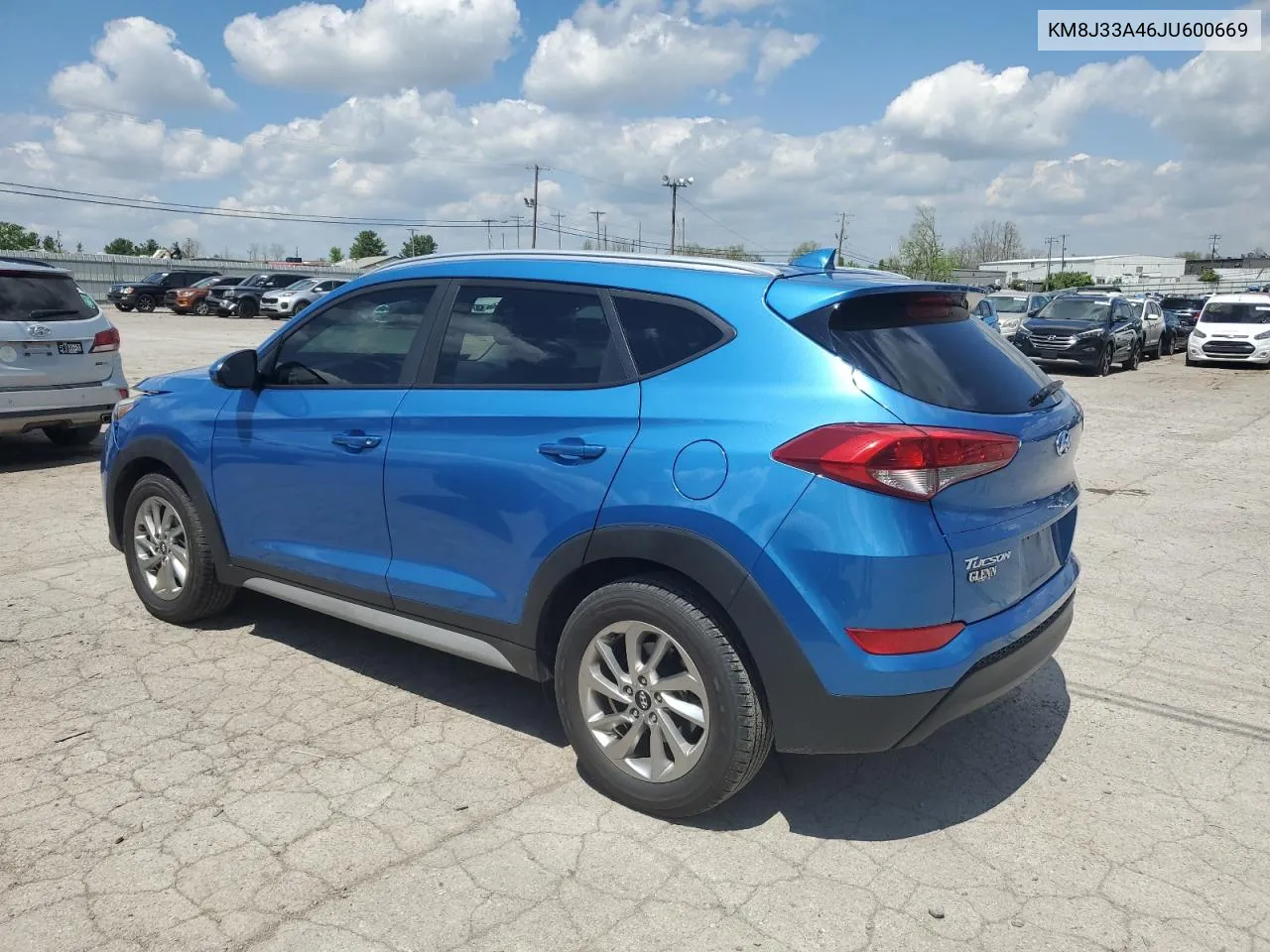 2018 Hyundai Tucson Sel VIN: KM8J33A46JU600669 Lot: 52275114