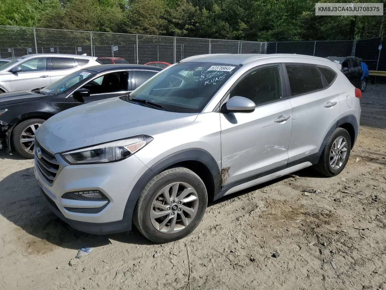 2018 Hyundai Tucson Sel VIN: KM8J3CA43JU708375 Lot: 52378964