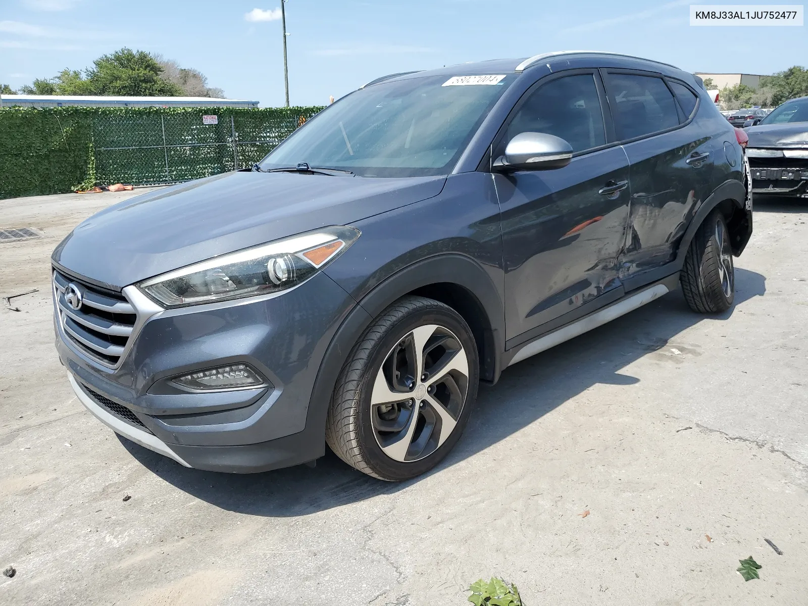 2018 Hyundai Tucson Sport VIN: KM8J33AL1JU752477 Lot: 58027004