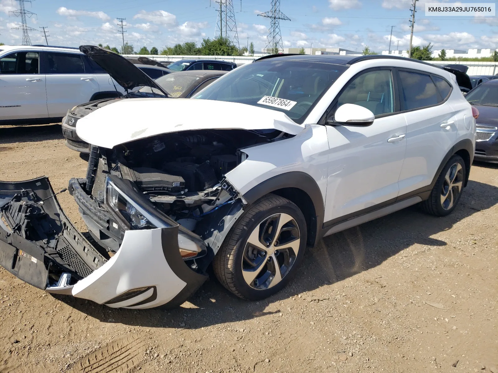 2018 Hyundai Tucson Value VIN: KM8J33A29JU765016 Lot: 65987864