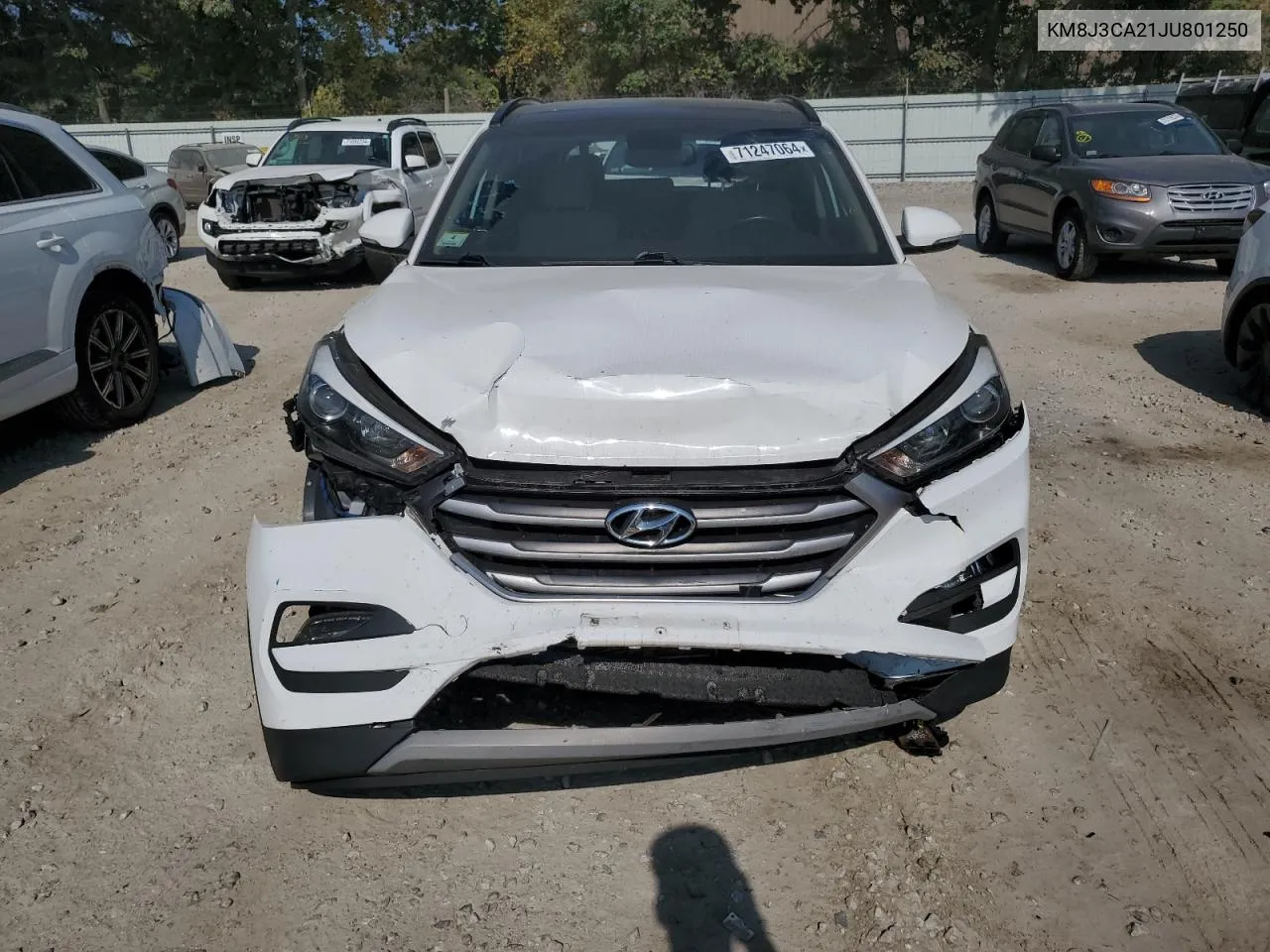 2018 Hyundai Tucson Value VIN: KM8J3CA21JU801250 Lot: 71247064