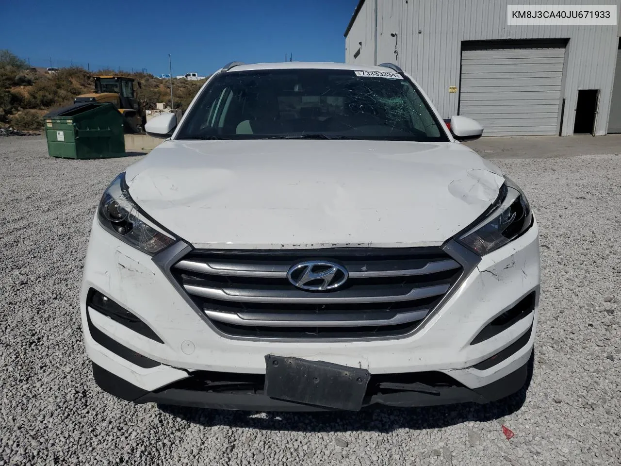 2018 Hyundai Tucson Sel VIN: KM8J3CA40JU671933 Lot: 73333334