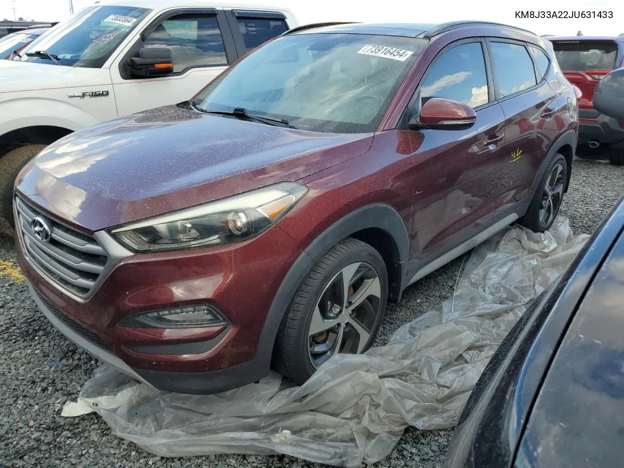 2018 Hyundai Tucson Value VIN: KM8J33A22JU631433 Lot: 73916454