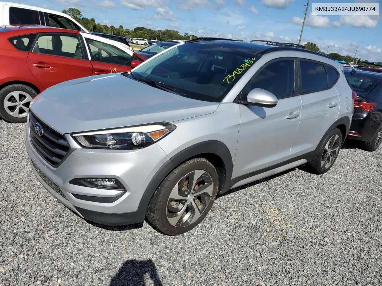 2018 Hyundai Tucson Value VIN: KM8J33A24JU690774 Lot: 73988984