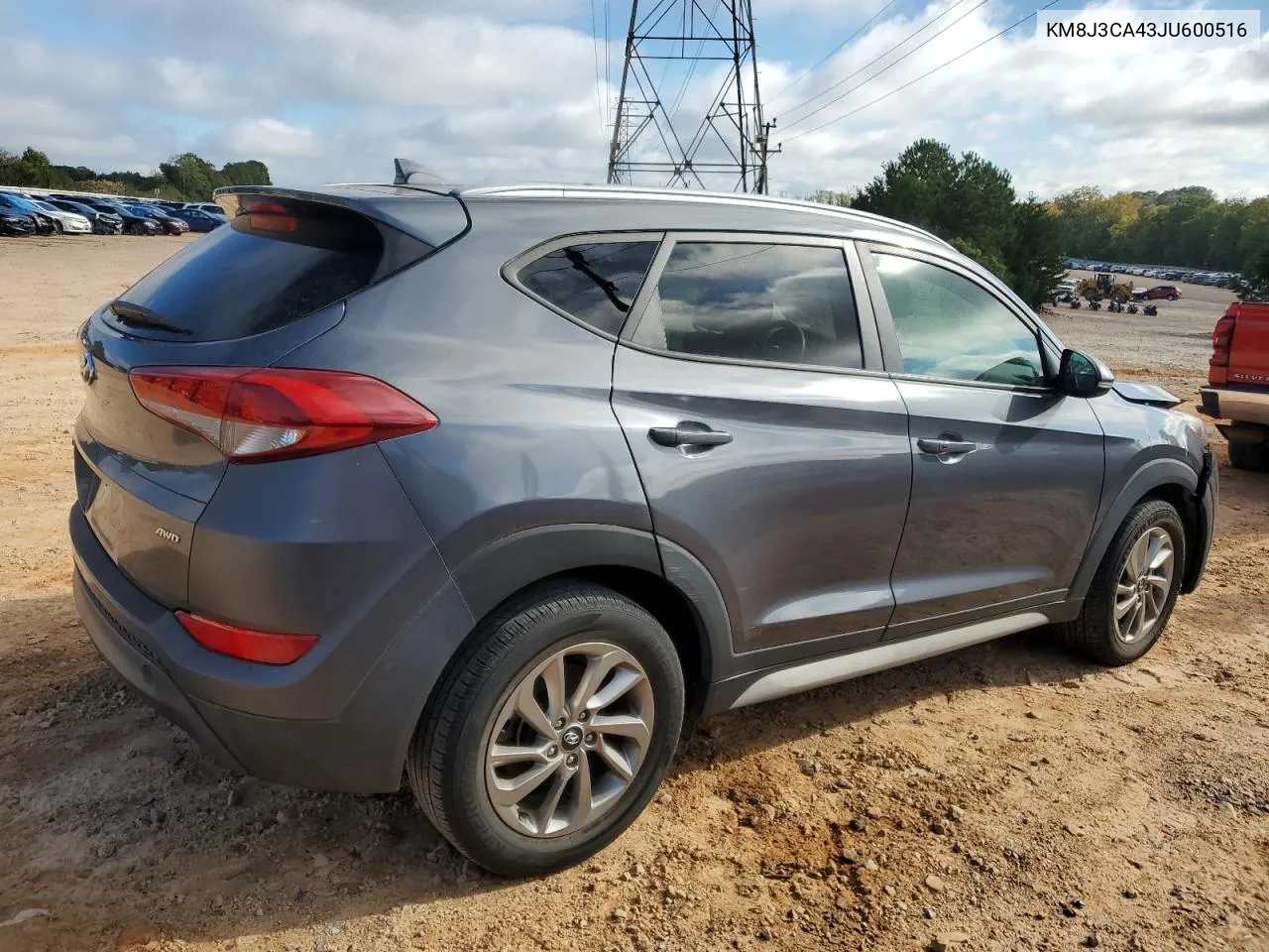 2018 Hyundai Tucson Sel VIN: KM8J3CA43JU600516 Lot: 74144754